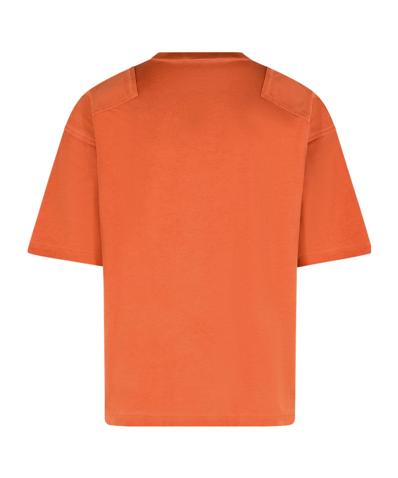 Dsquared2 Crew Neck Short Sleeve Cotton T-shirt In Orange
