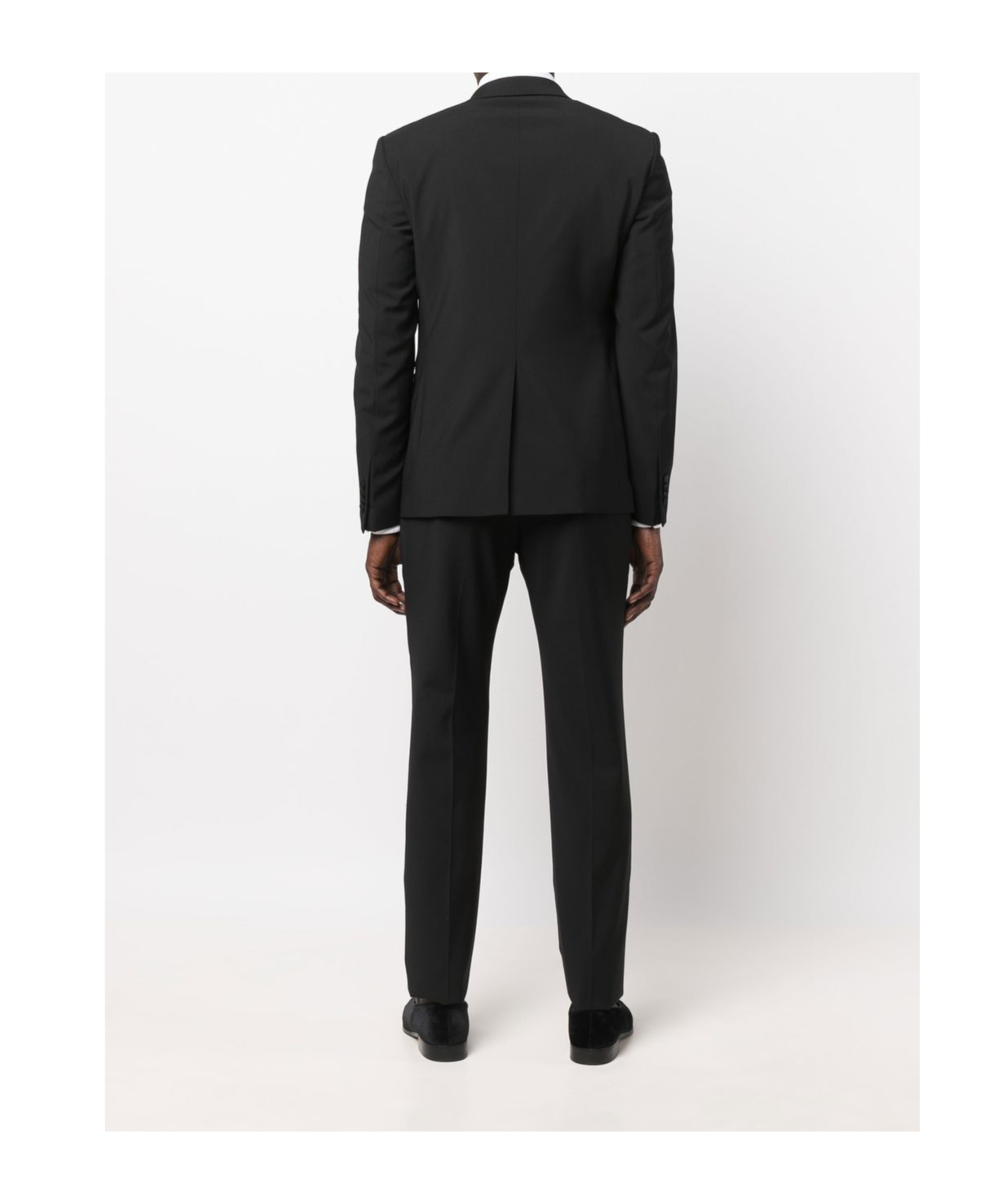 Tagliatore Blue Tailored Suit With Satin Lapel And Shoulders