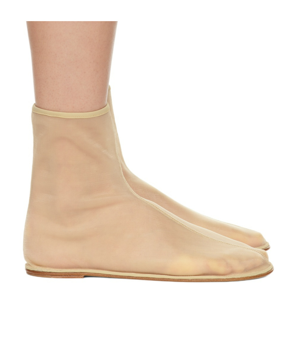 The Row Mesh Sock Boots In Nude