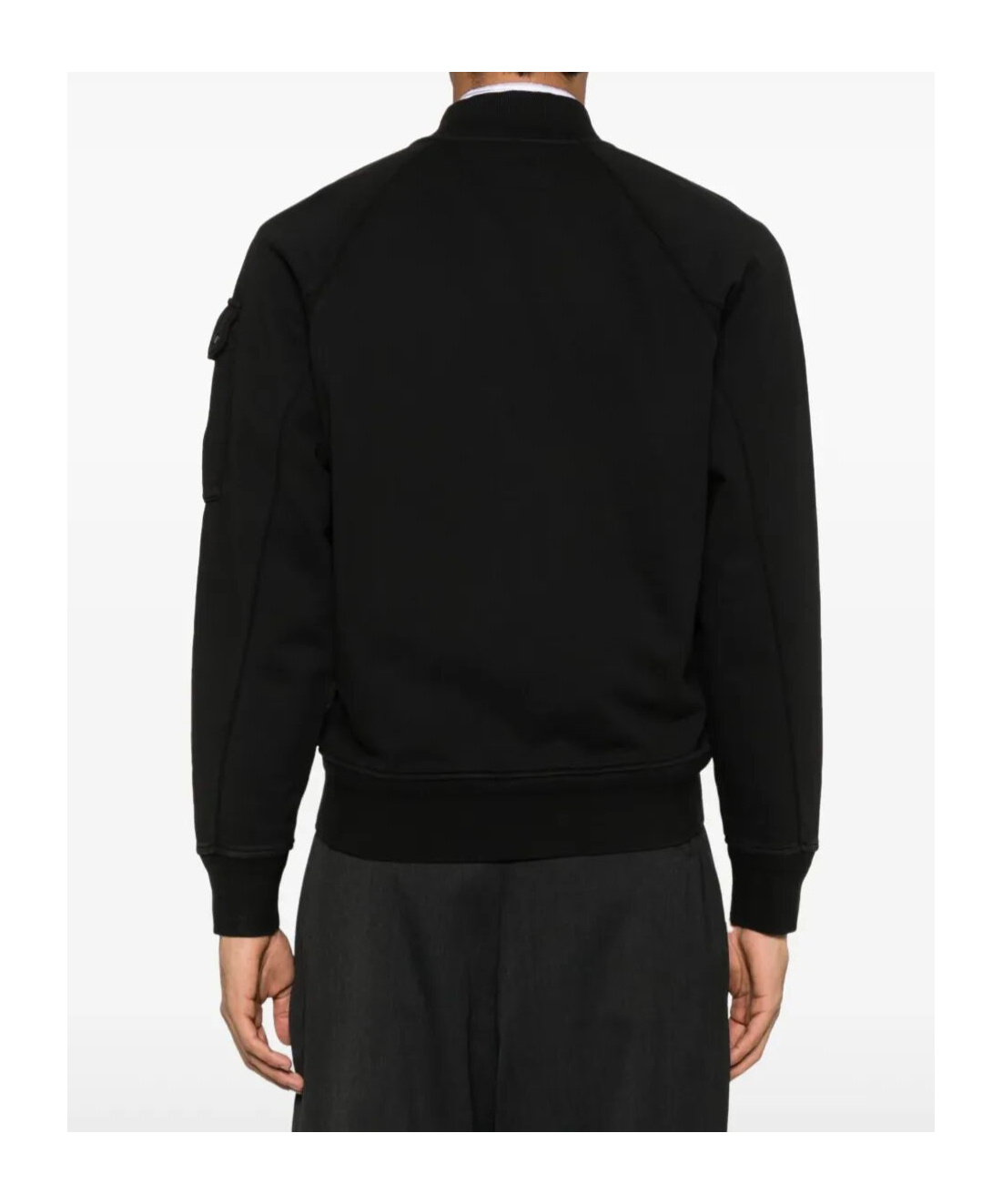 C.p. Company Zip-up Cotton Sweatshirt In Black