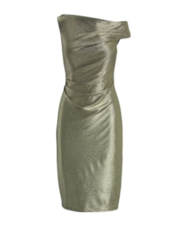 Shop Ralph Lauren One Shoulder Midi Dress