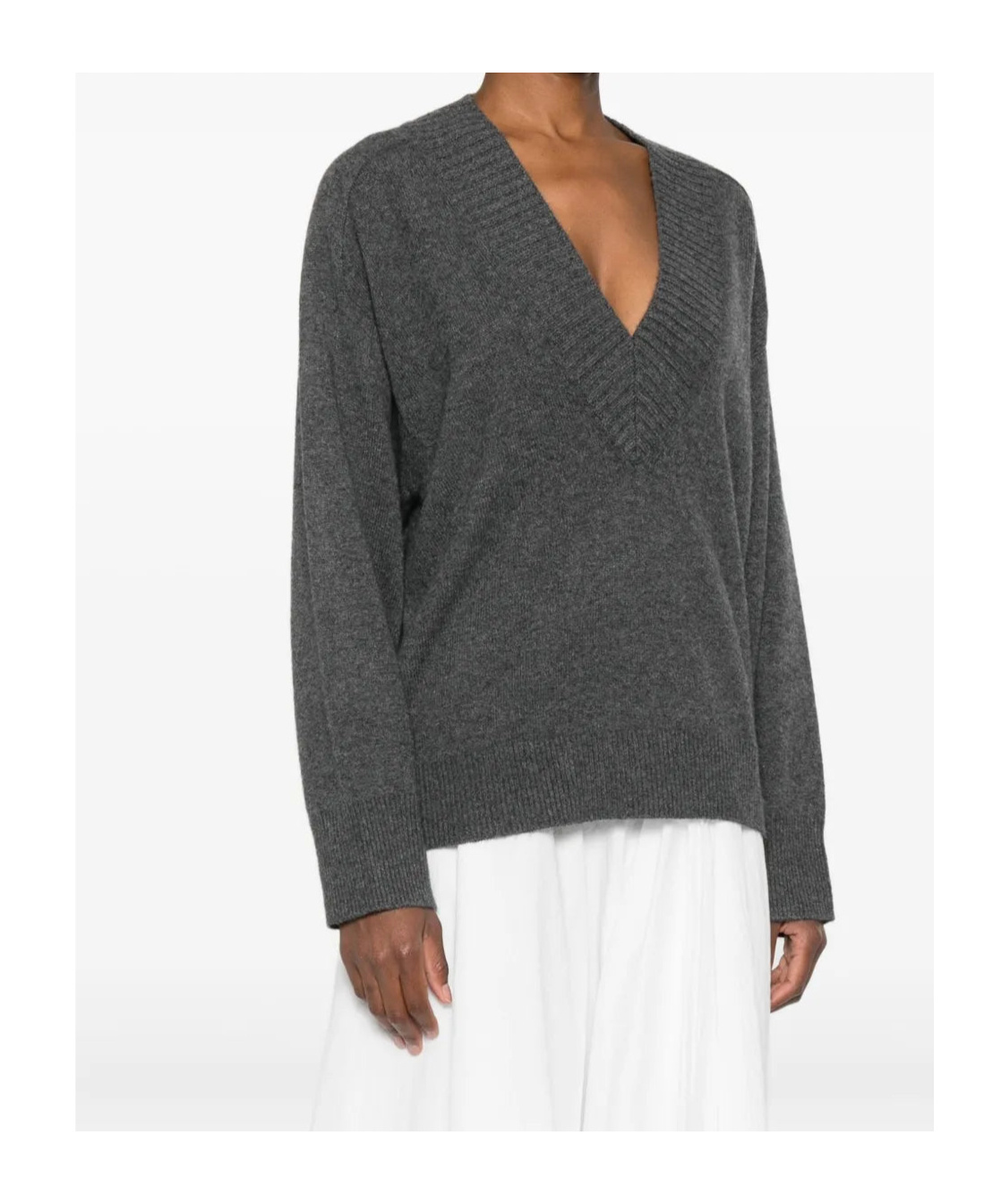 Loulou Studio V-neck Sweater In Gray