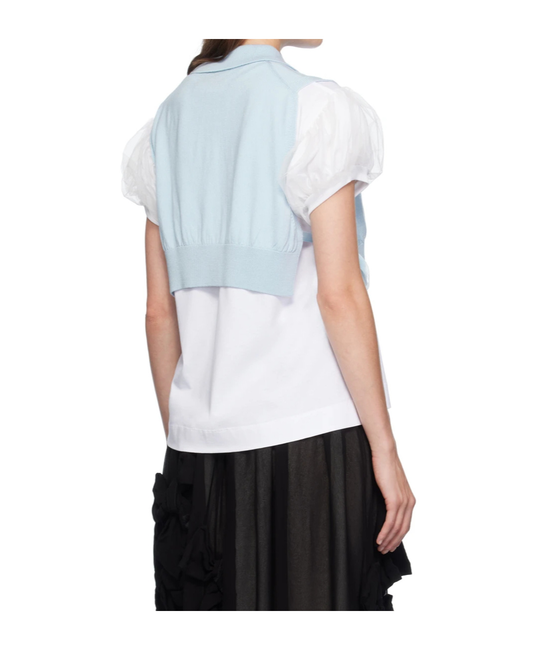 Simone Rocha Embellished Polo Collar Vest In Multicolor