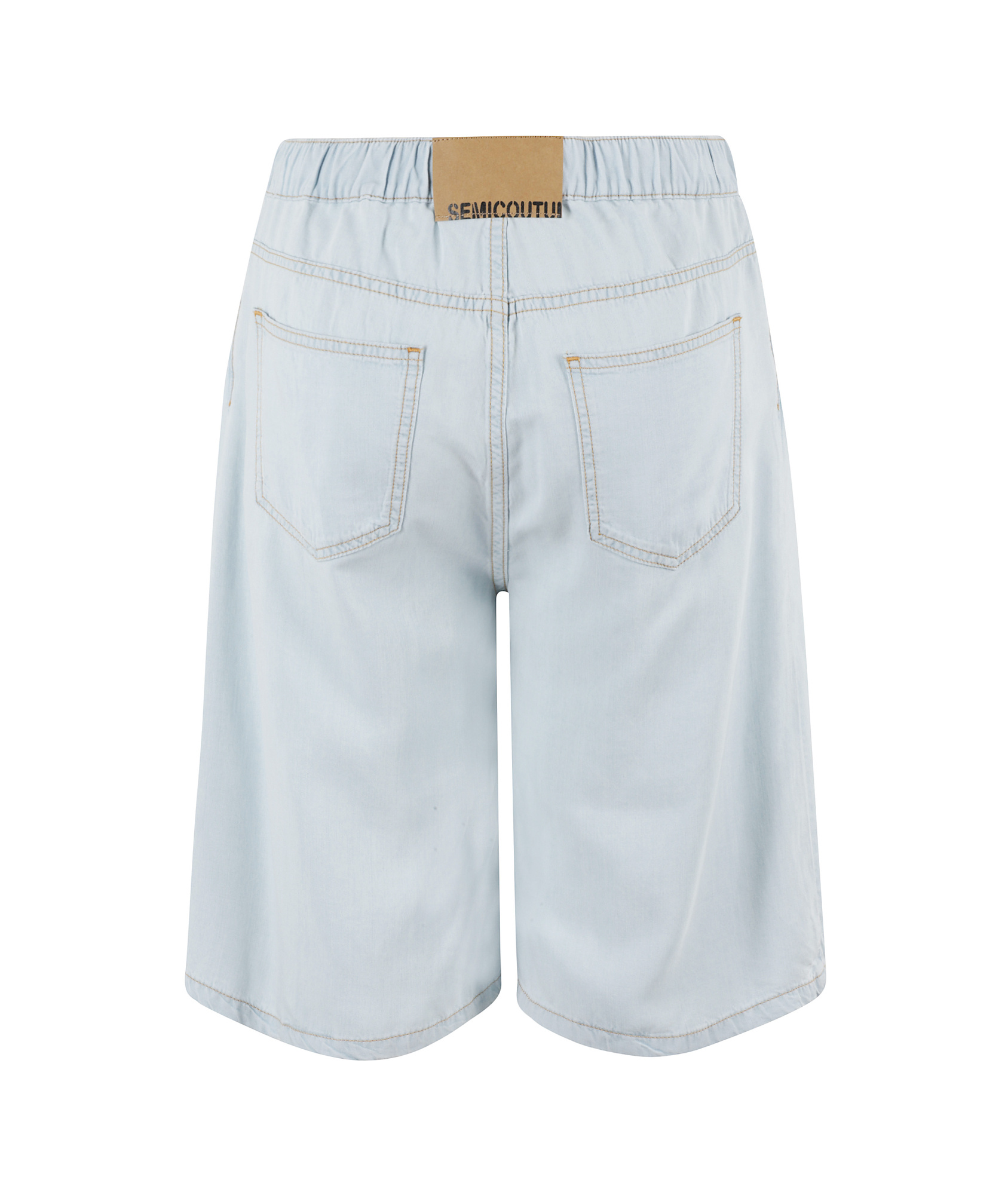 Shop Semicouture Ellen Shorts In Sky Blue