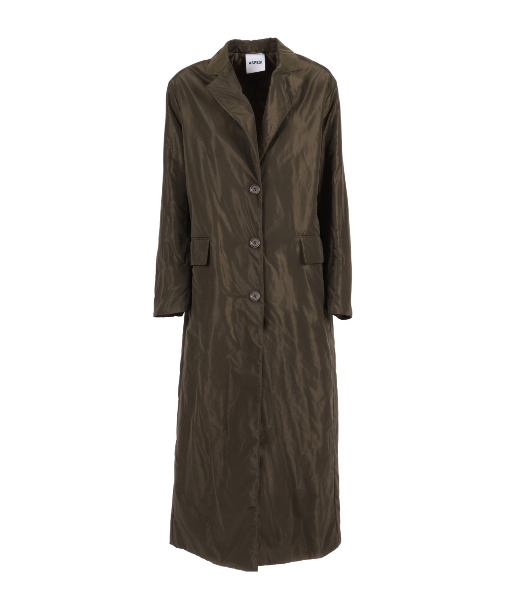 Aspesi Button-front Flap Pocket Coat In Black