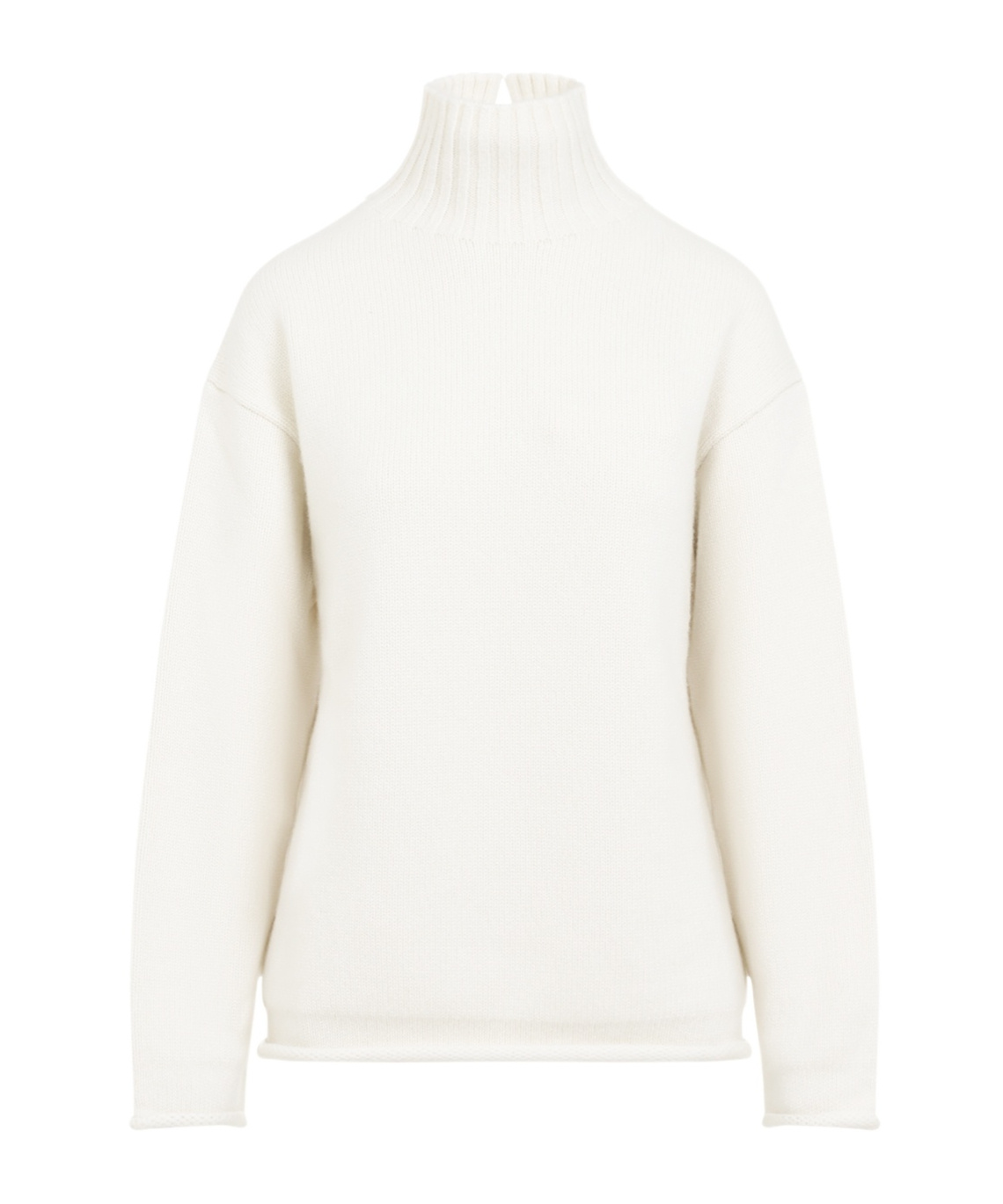 Bottega Veneta White Cashmere Turtleneck Jumper In White