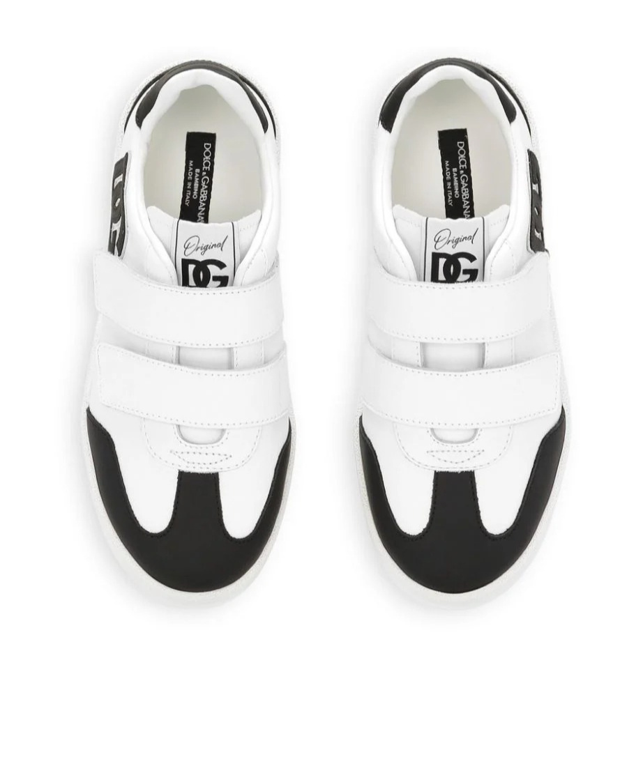 Dolce & Gabbana Kids Leather Portofino Trainers In White