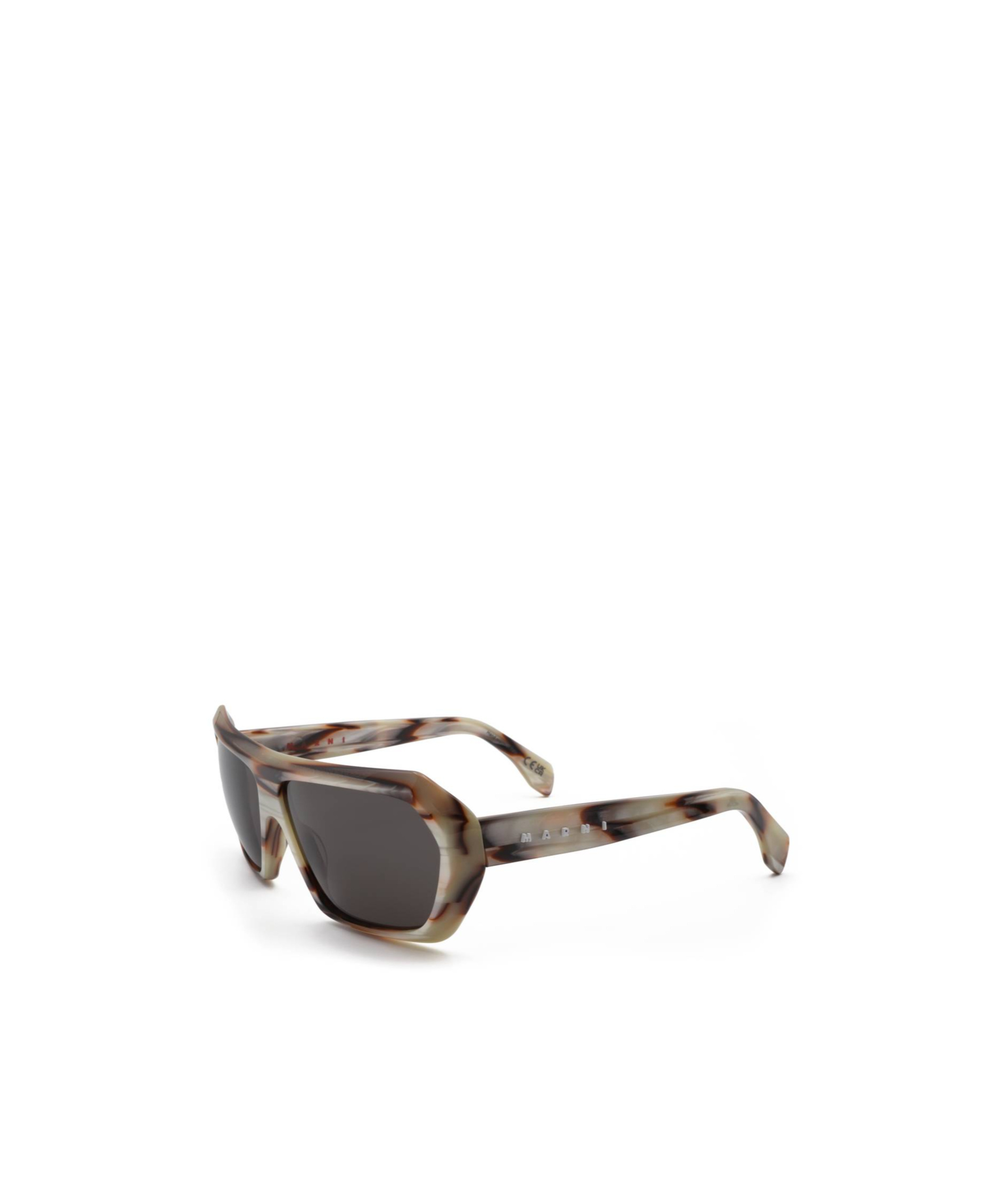 Marni Geometric Frame Sunglasses In Black