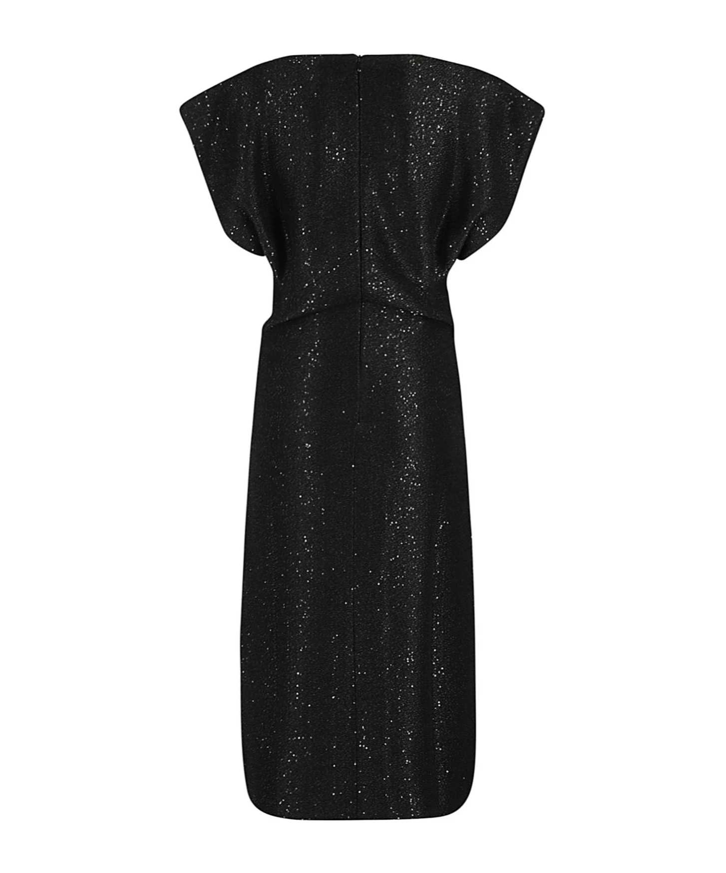 Shop Philosophy Di Lorenzo Serafini Embellished Short-sleeved Dress In Black