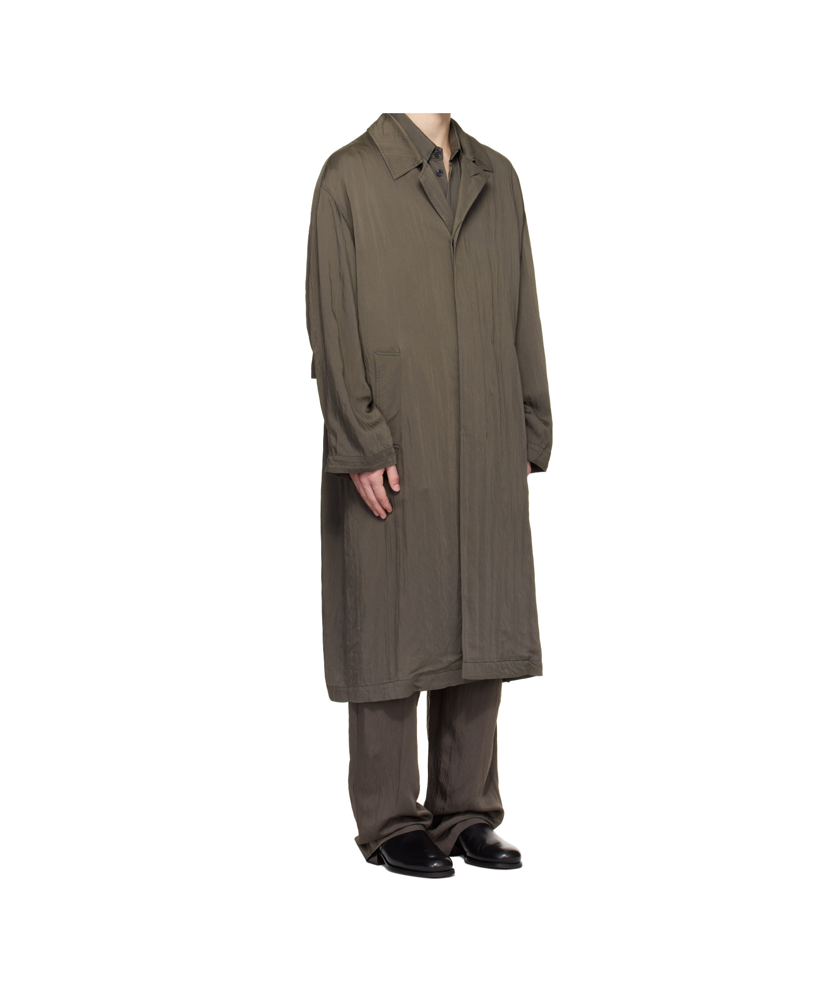 Lemaire Ultra Light Coat In Black