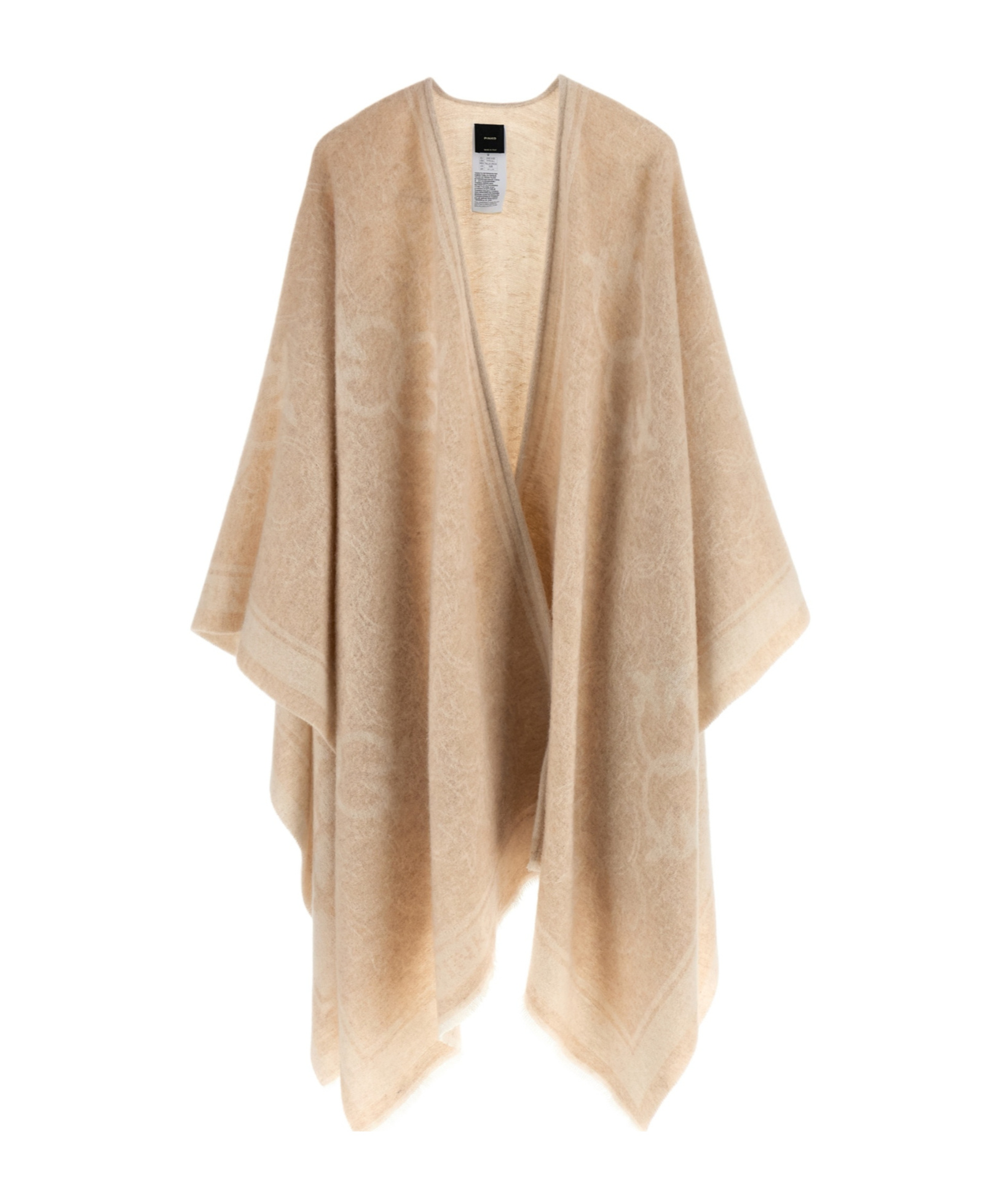 Pinko Croatia Draped Lightweight Soft Texture Jacket In Neutral