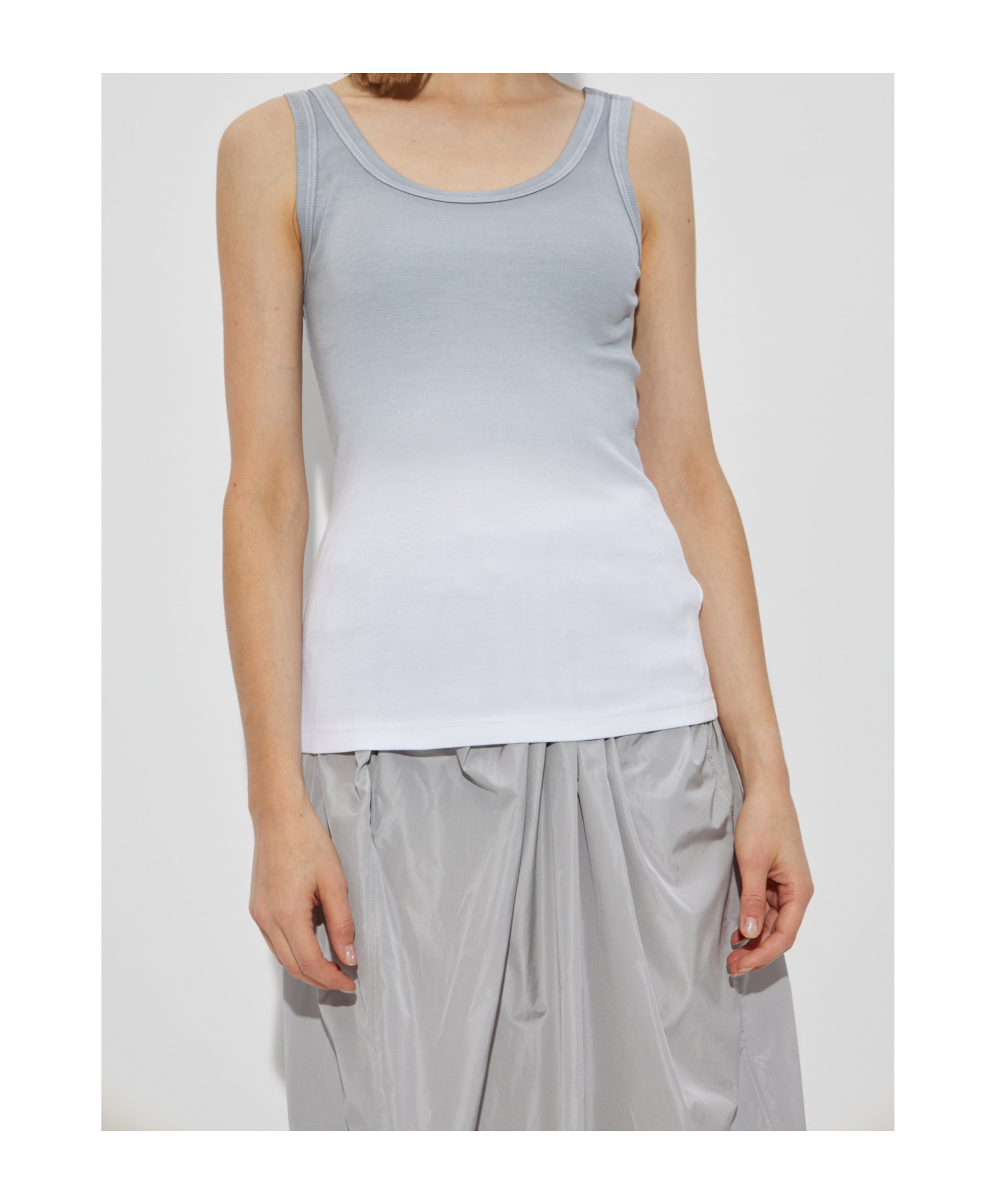 Fabiana Filippi Gradient-print Jersey Tank Top In Gray