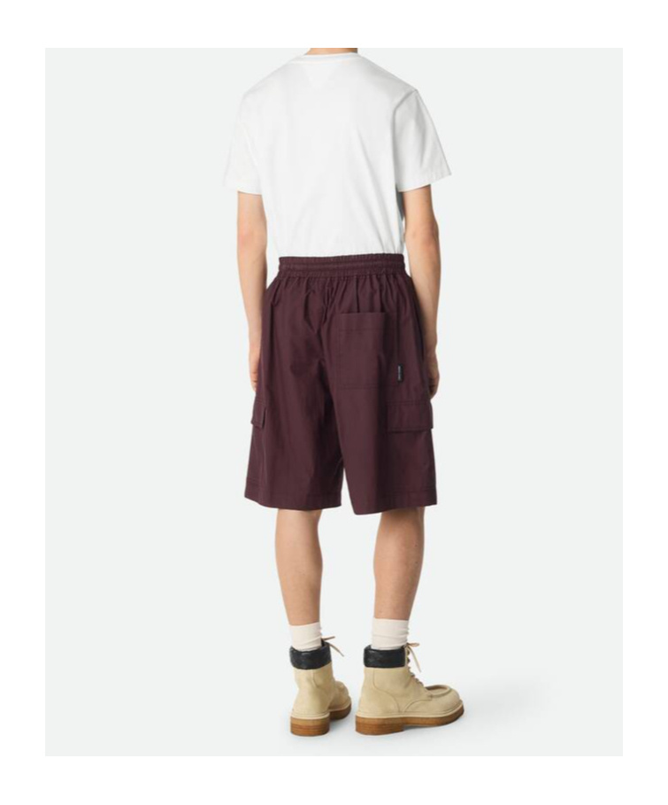 Bottega Veneta Resinated Cotton Cargo Shorts In Multicolor