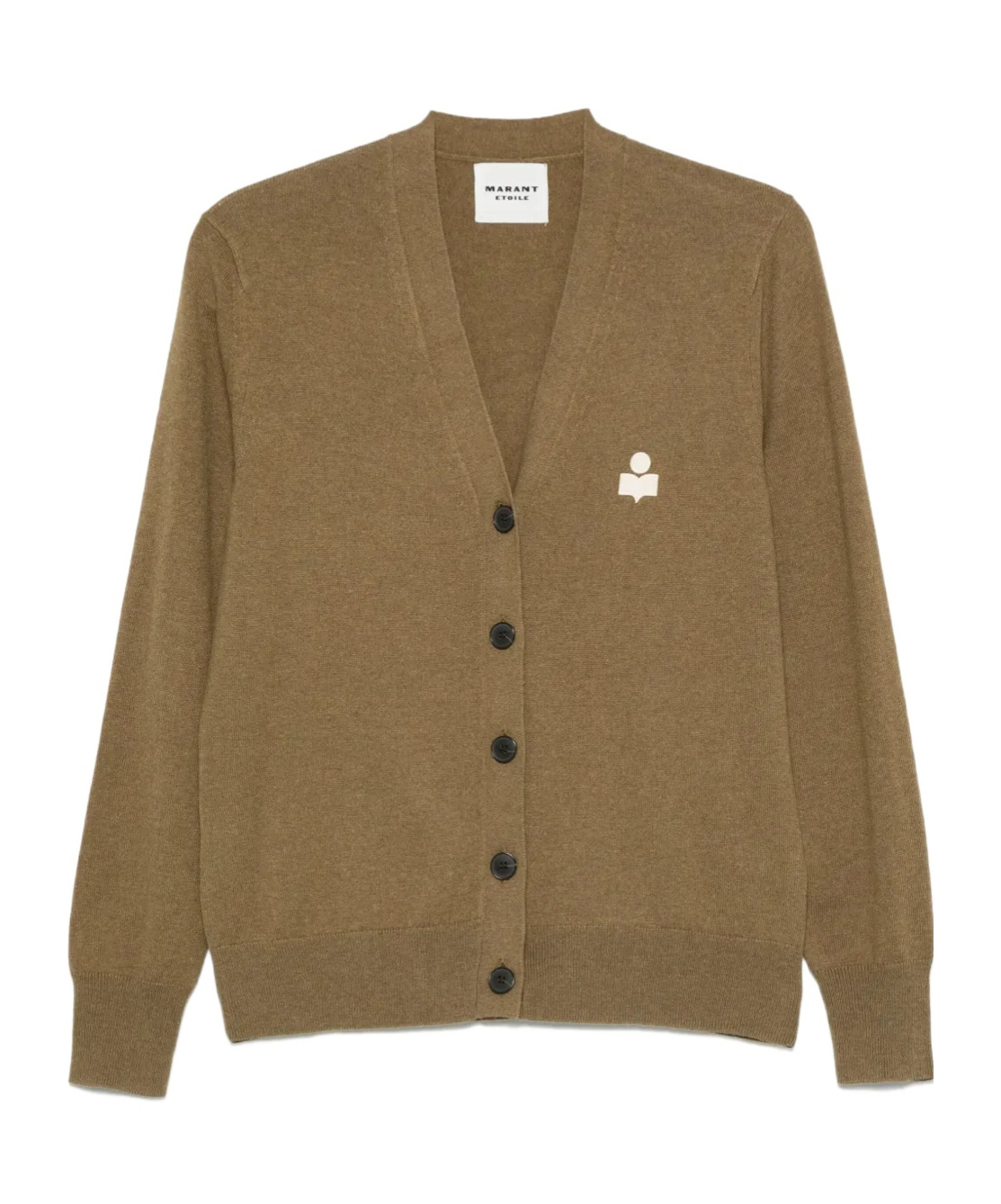 Shop Isabel Marant Long-sleeved Knitted Cardigan In Brown