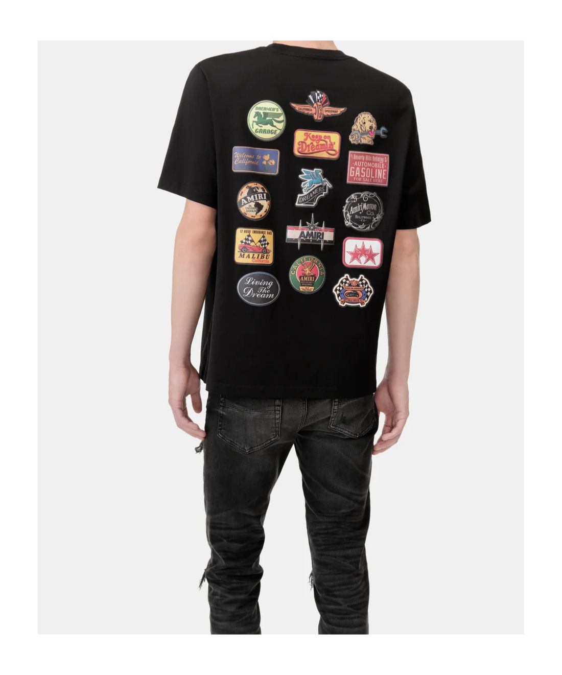 Amiri Graphic Print Cotton T-shirt With Multicolored Back