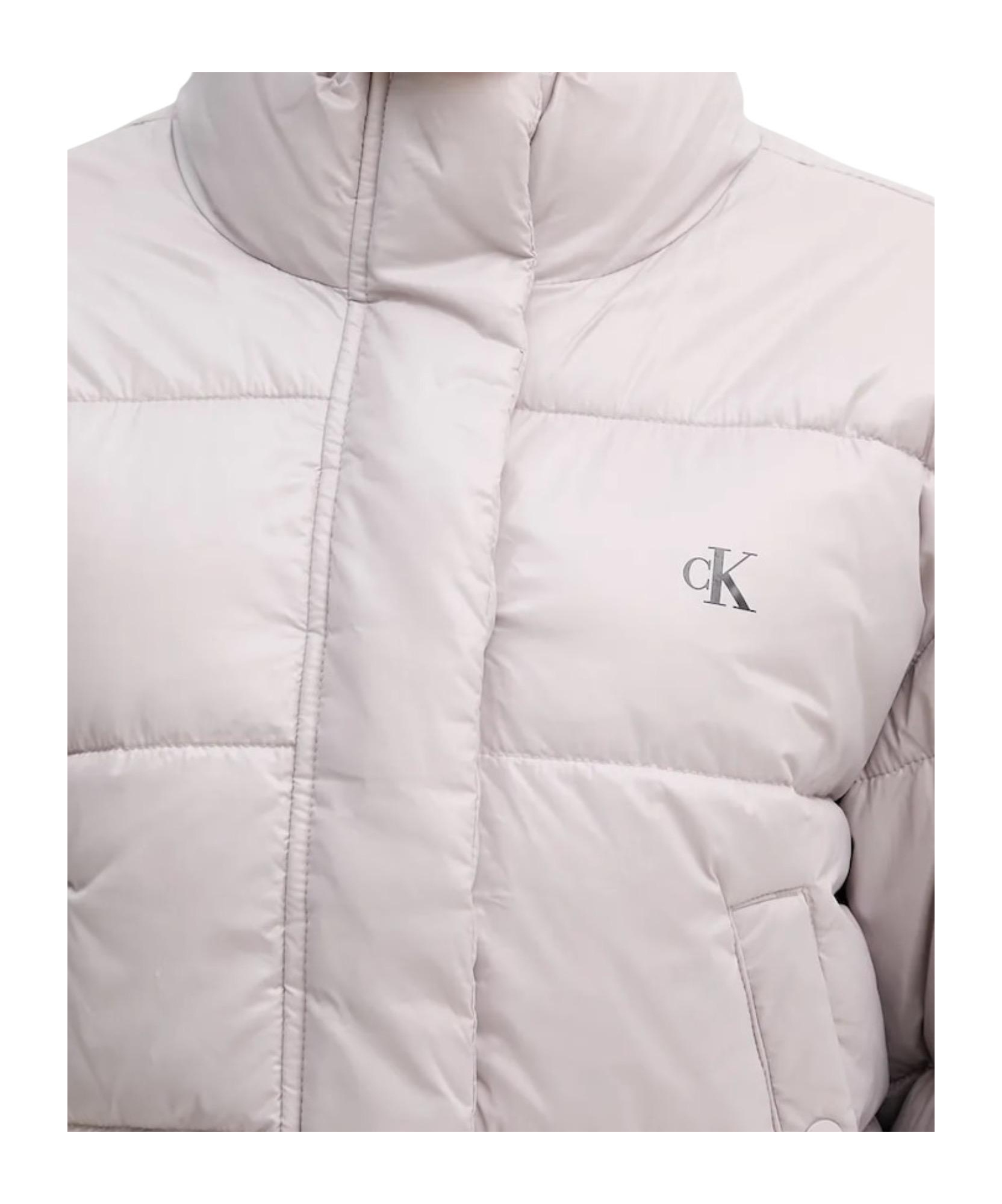 Calvin Klein Jeans Est.1978 Long-sleeved Cotton-padded Jacket In Gray