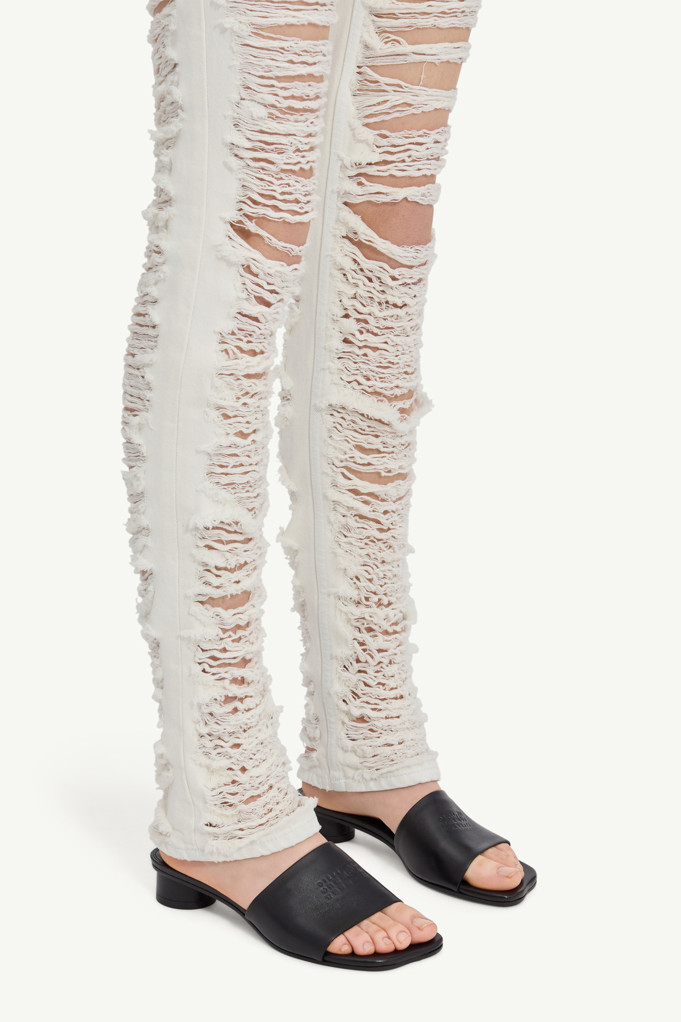 Shop Mm6 Maison Margiela Anatomic Sandals In Black