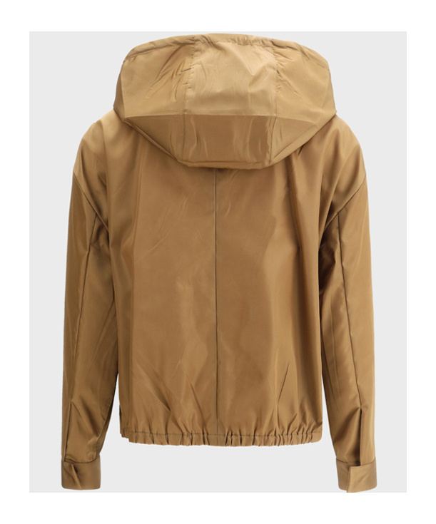 Prada Long-sleeved Casual Jacket In Brown