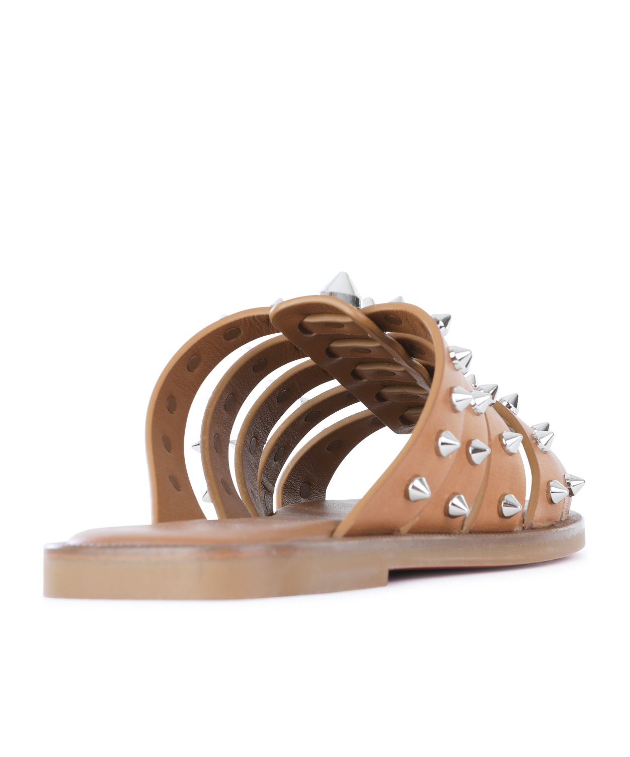 Christian Louboutin Flat Sandals In Nude
