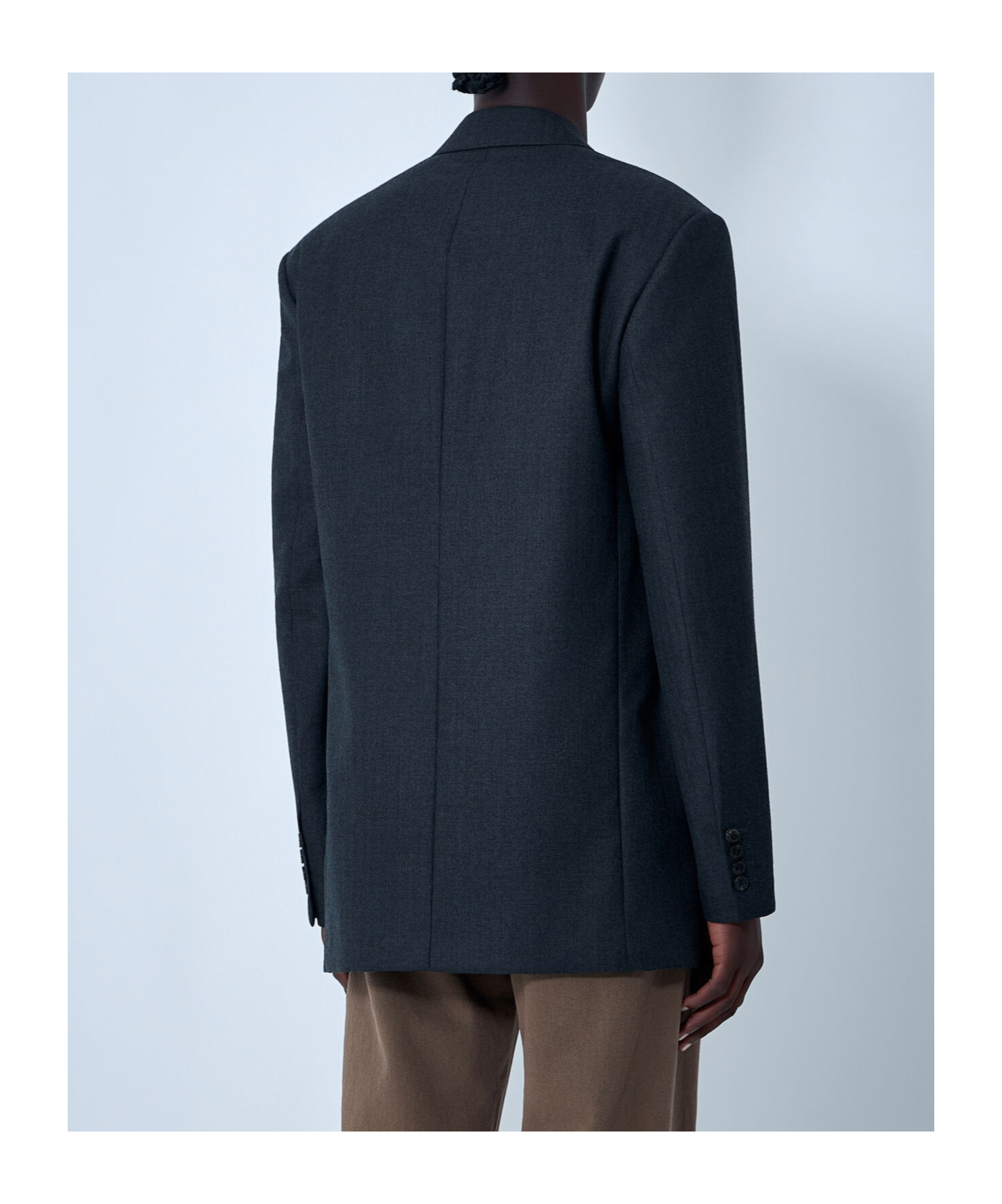Dries Van Noten Men Double-breasted Blazer In Gray