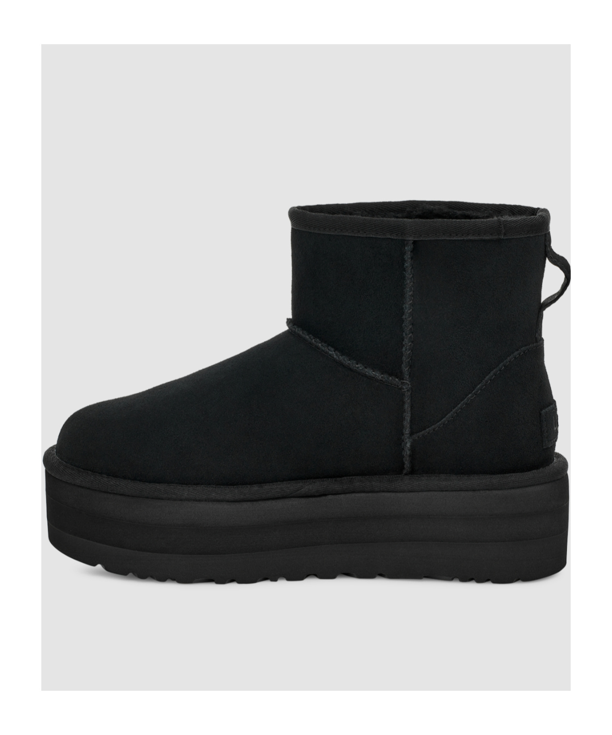 Ugg Classic Mini Platform Womens Suede Ankle Boots In Black