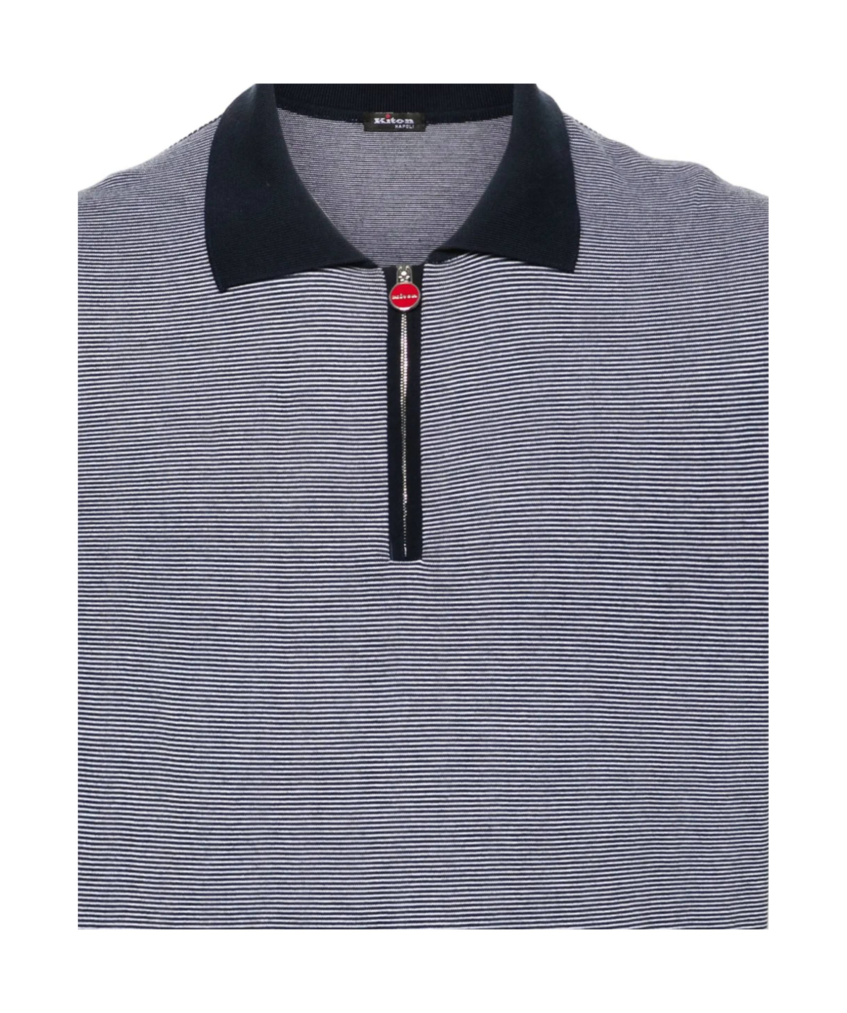 KITON ZIP-UP POLO SHIRT