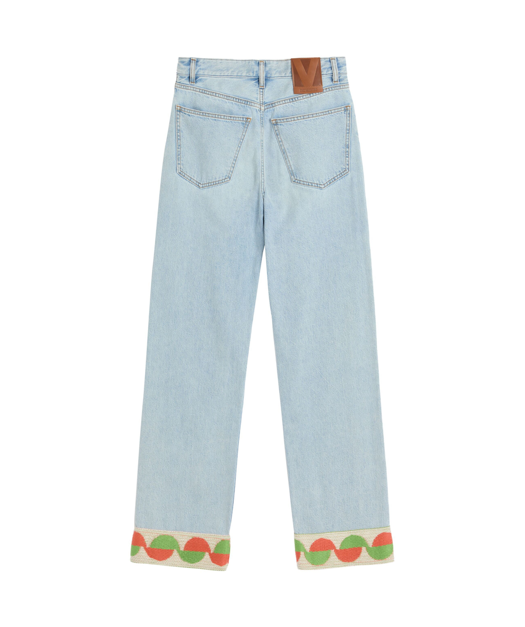 Valentino Jeans With Jacquard Profiles In Blue