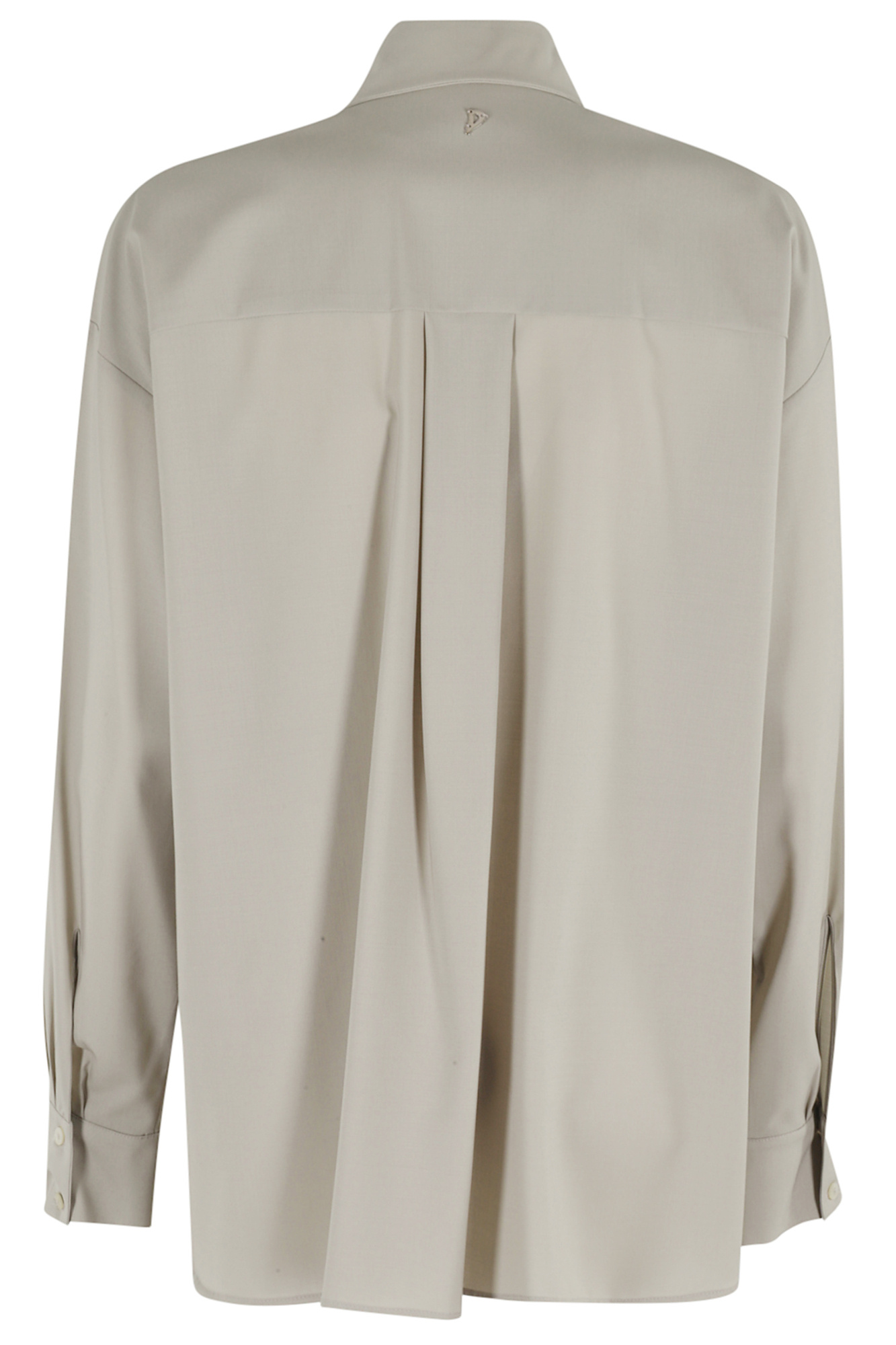 Dondup Sage Long-sleeved Shirt With Classic Collar In Gray