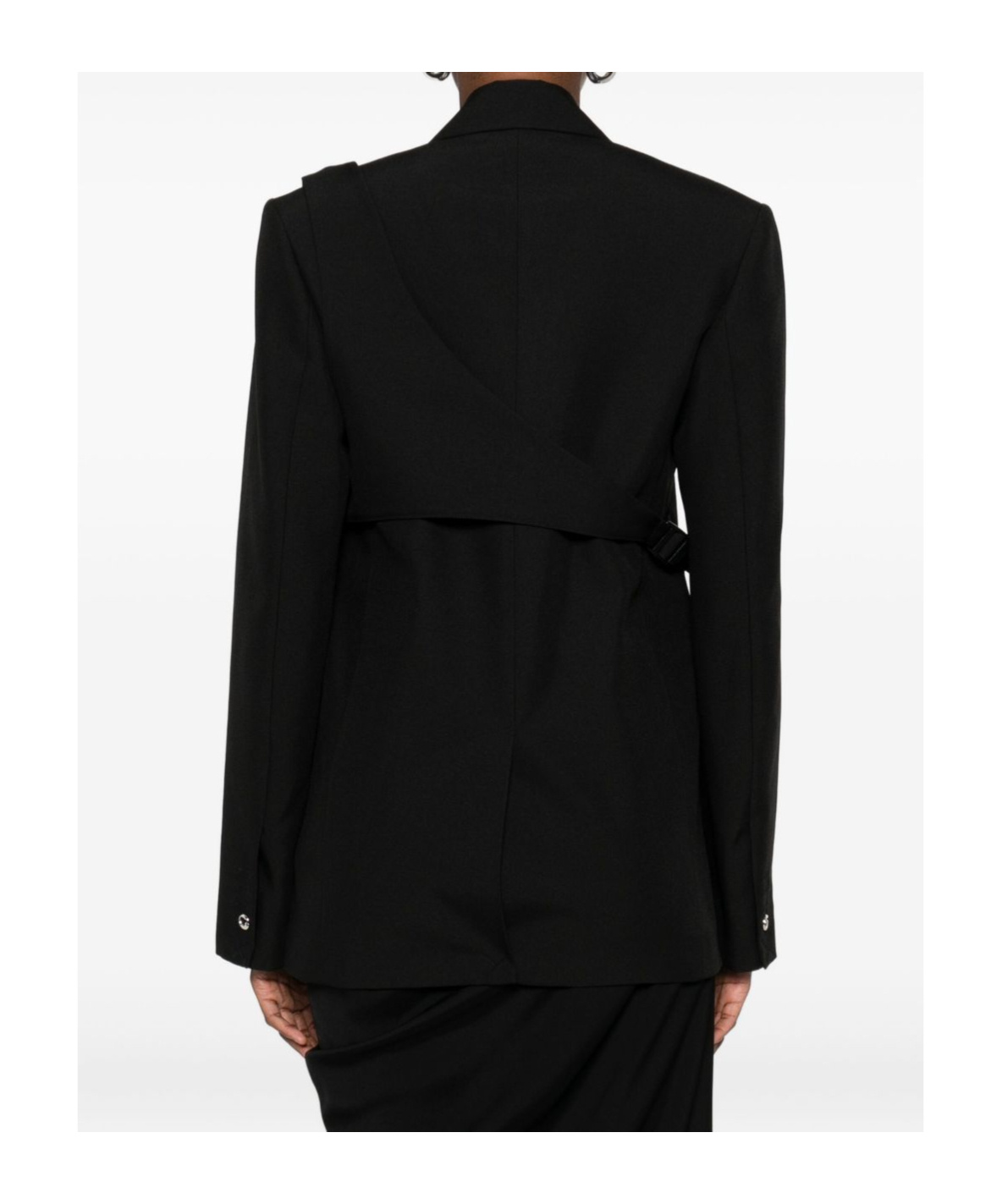 Coperni Button-down Long Sleeve Suit Jacket In Black