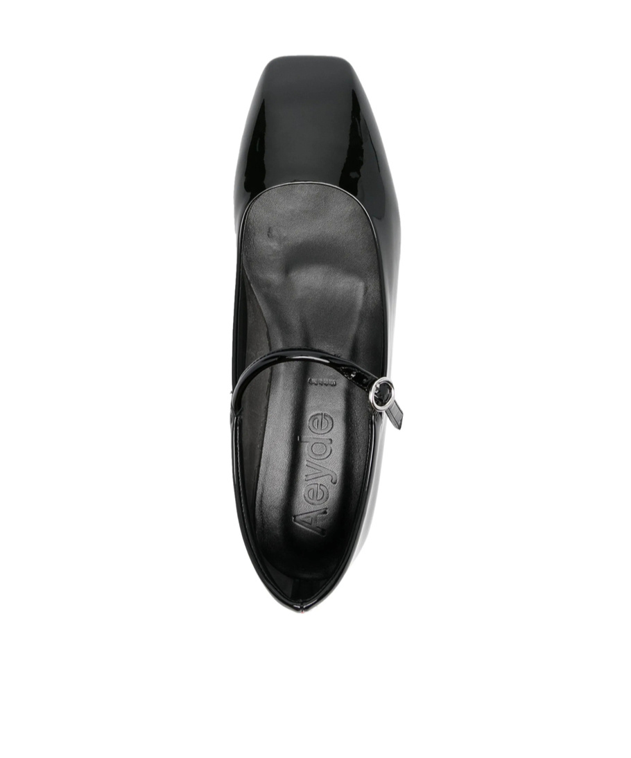 Aeyde Square Toe Mary Janes In Black