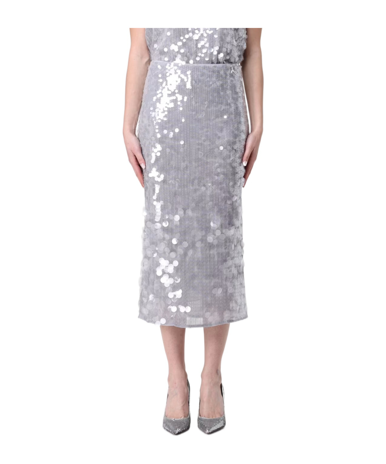PATRIZIA PEPE SEQUINNED MIDI SKIRT 