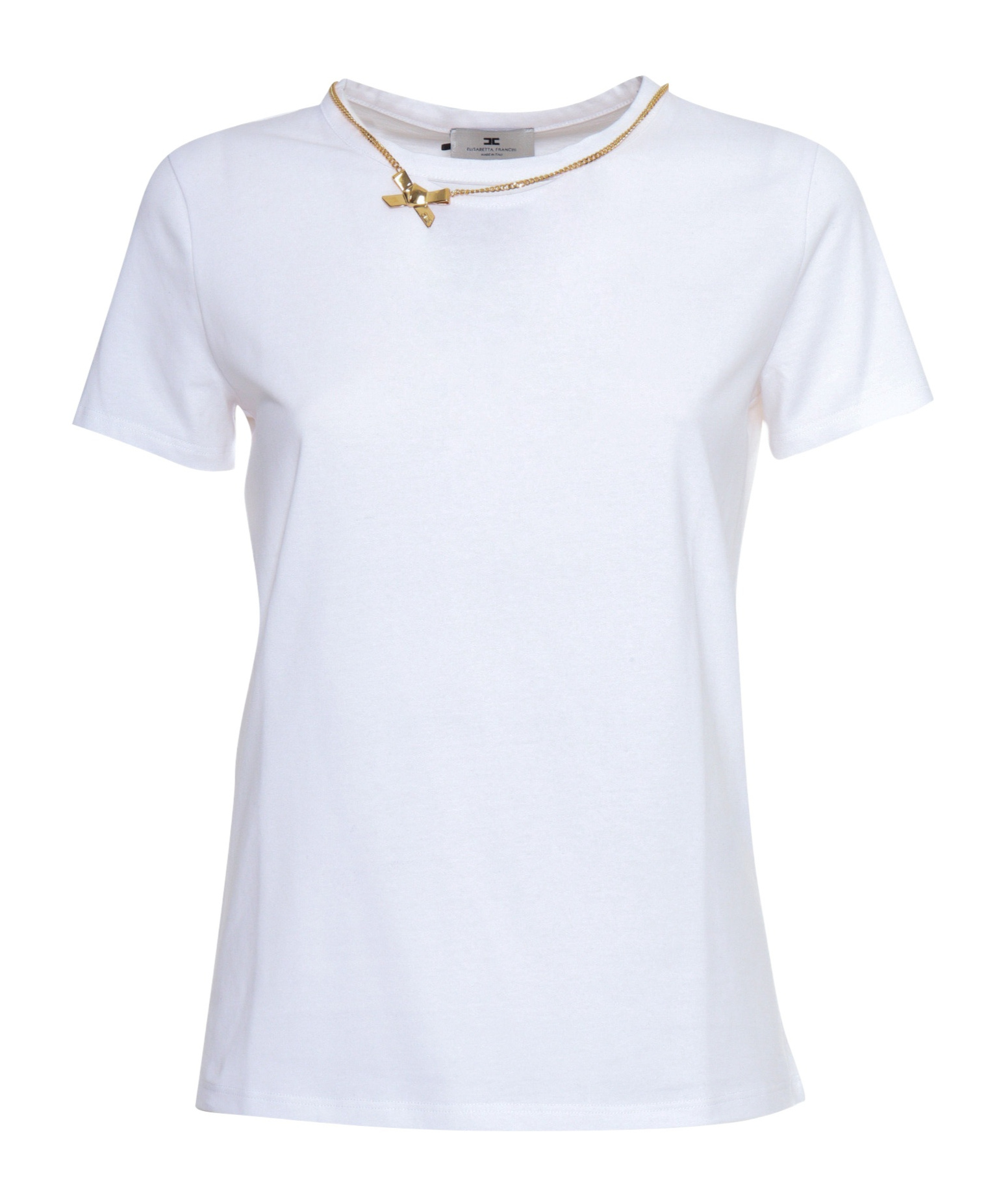 Elisabetta Franchi Short-sleeved T-shirt In White