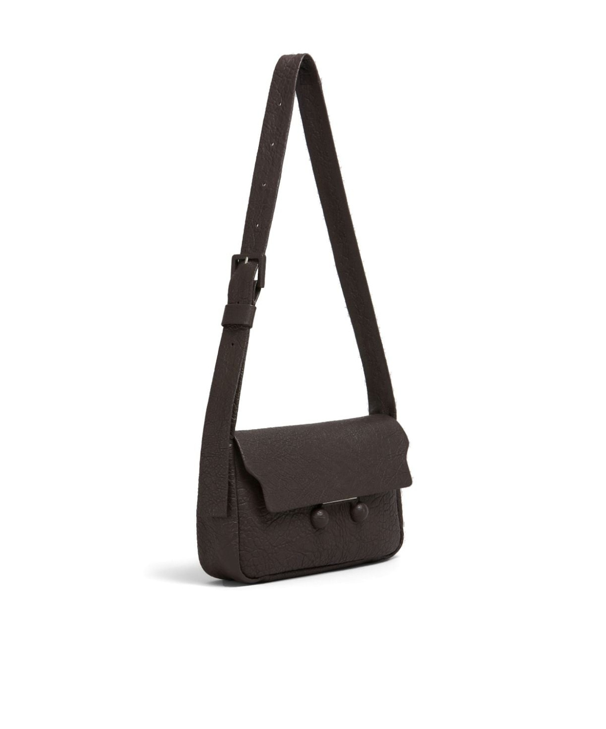 Marni Leather Shoulder Bag In Black