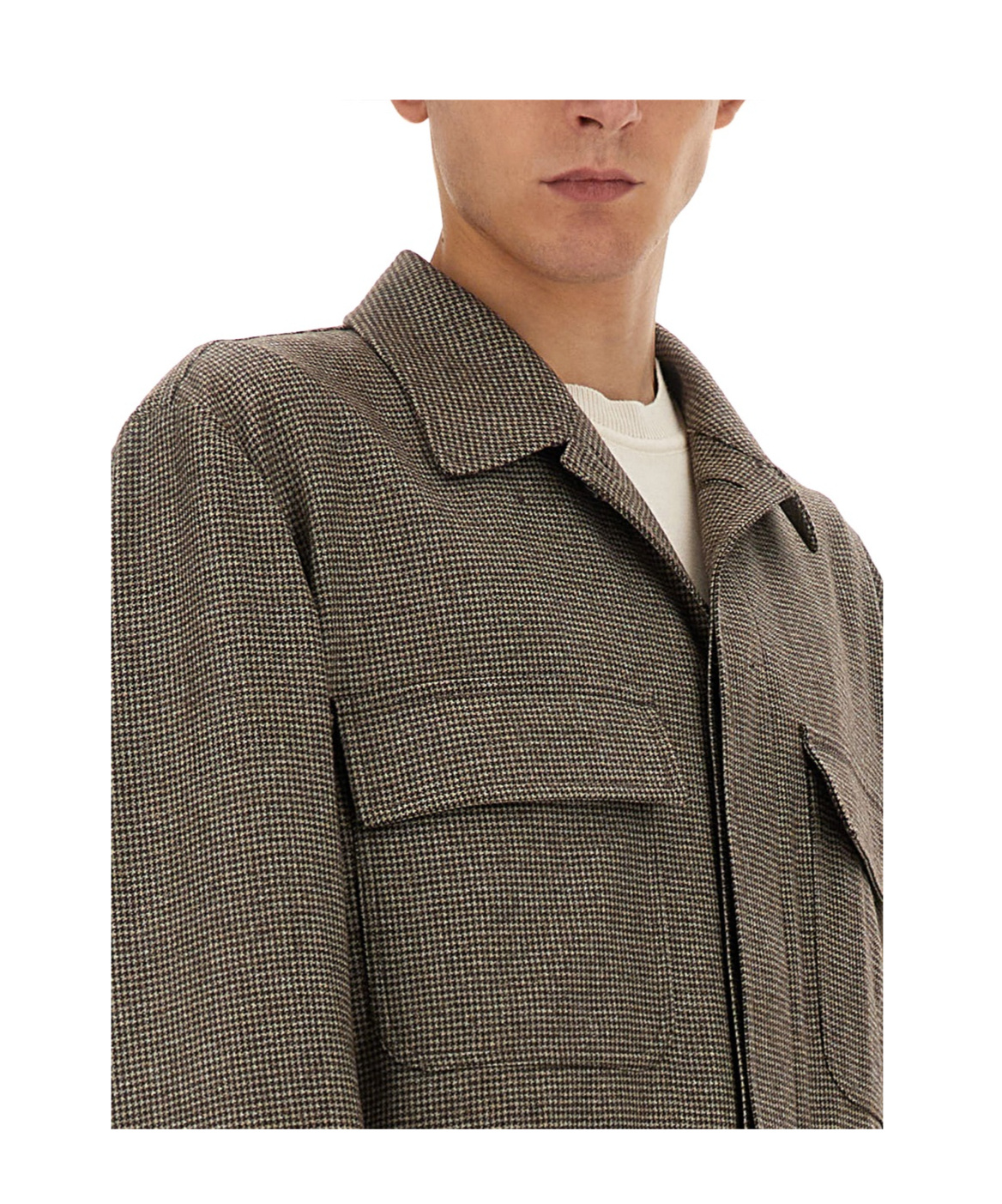 Lardini Collar Jacket Flap Pockets In Multicolor