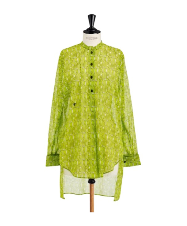 Dior Button Long-sleeved Shirt In Green