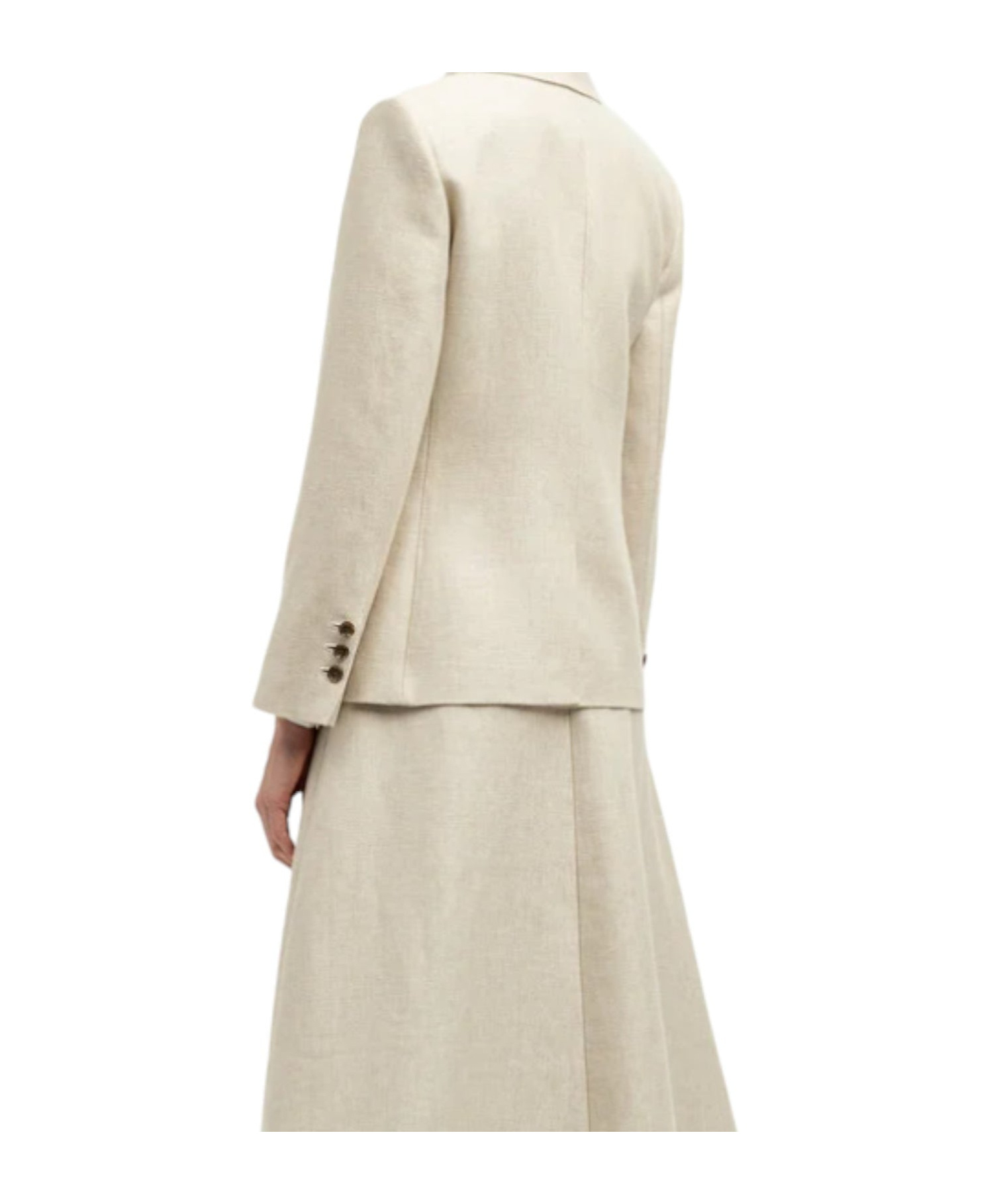Theory A Blazer With A Missing Corner Lapel In Nude