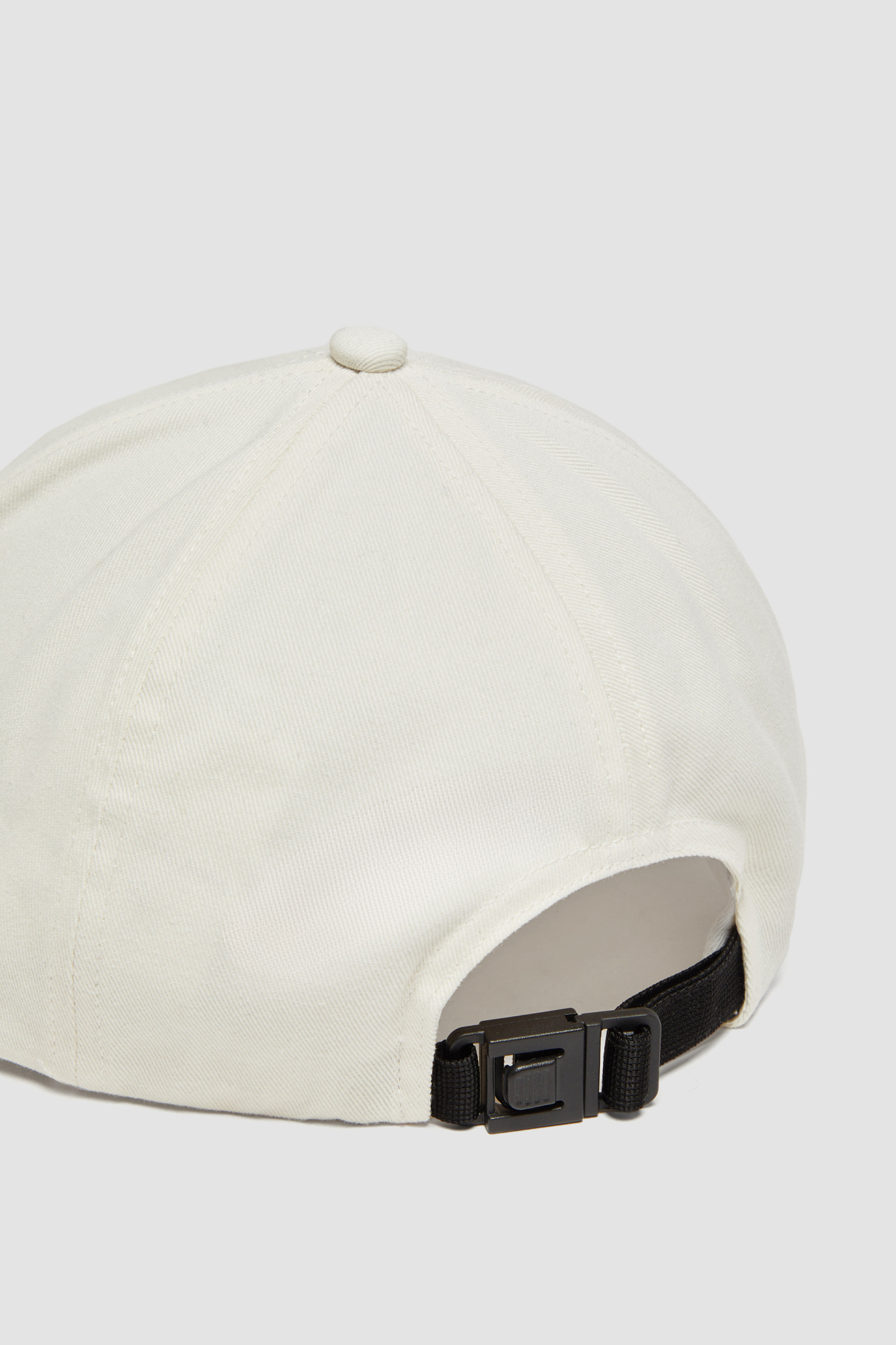 Moncler Logo Patch Curved Peak Cap In White