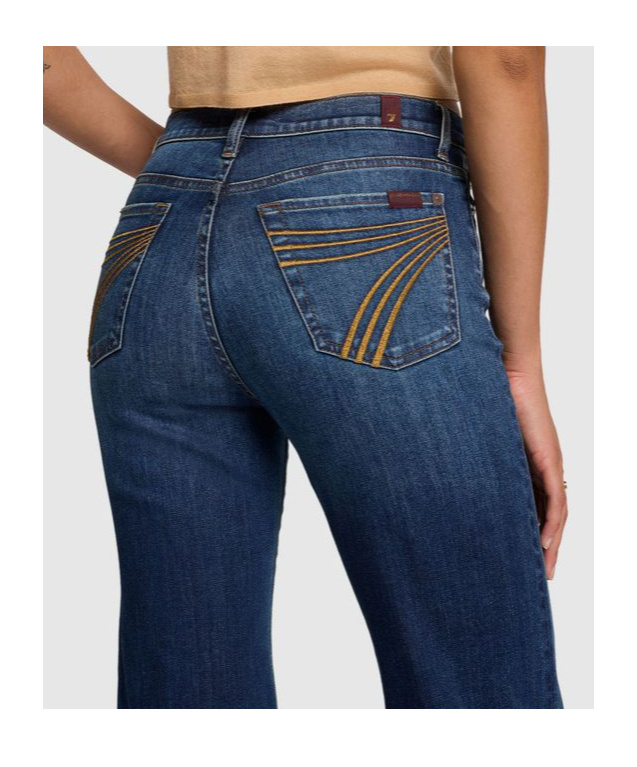 Shop 7 For All Mankind Logo-patch Straight Jeans In Blue