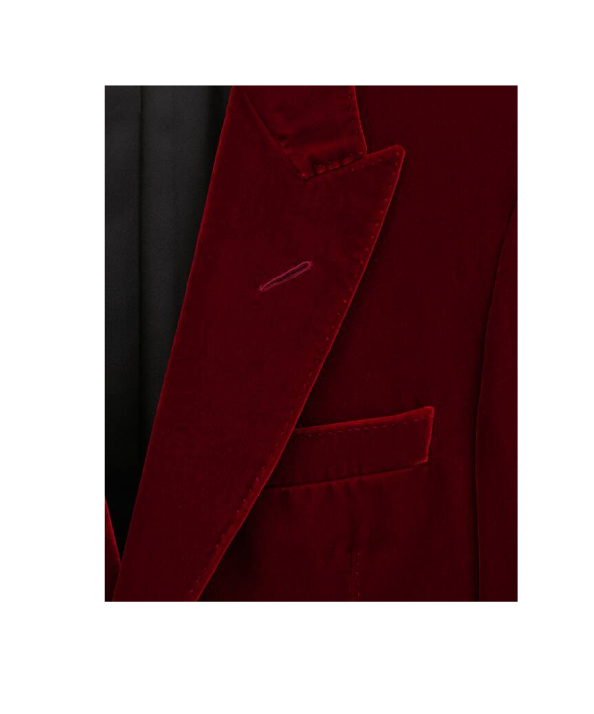 Saint Laurent Lapel Long-sleeved Suit Coat In Brown