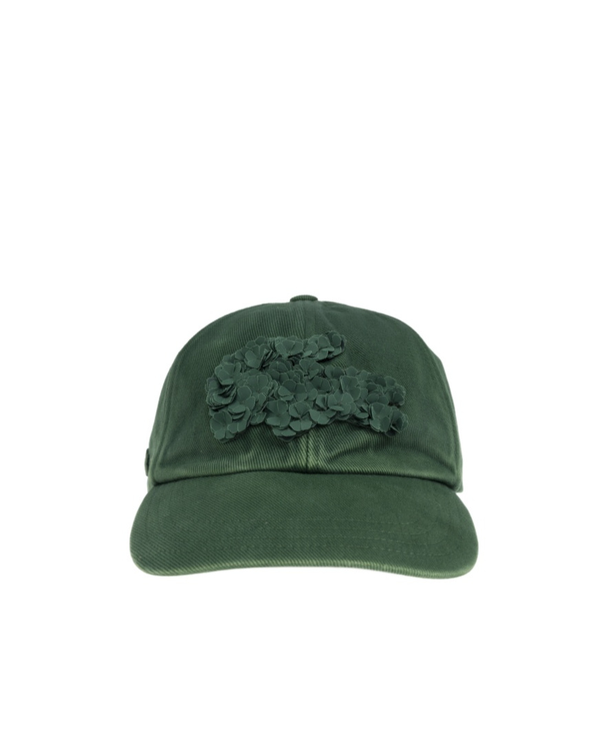 Lacoste X Lemarié Floral-appliqué Cap In Green