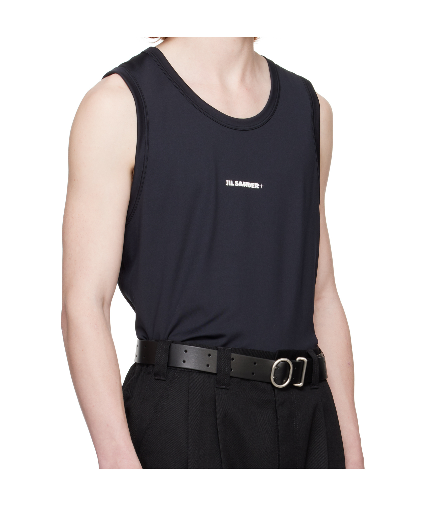 Jil Sander Black Active Jersey Tank Top In Black