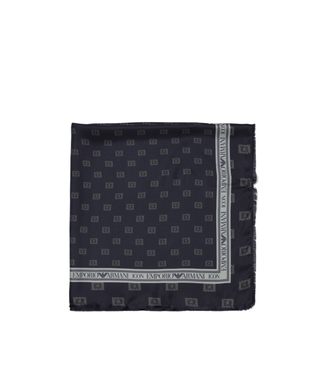 Emporio Armani Patterned Scarf In Blue