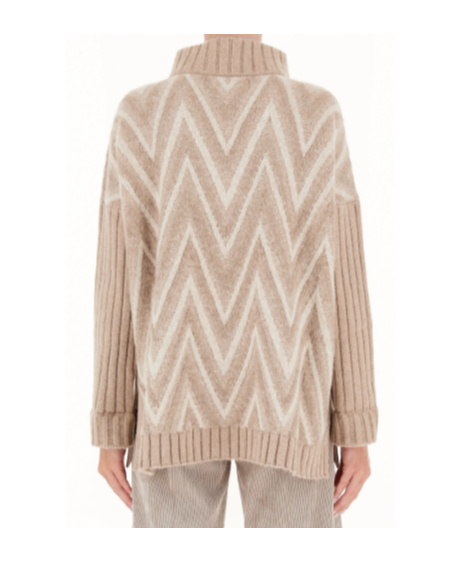 D Exterior Jacquard Cardigan In Neutral