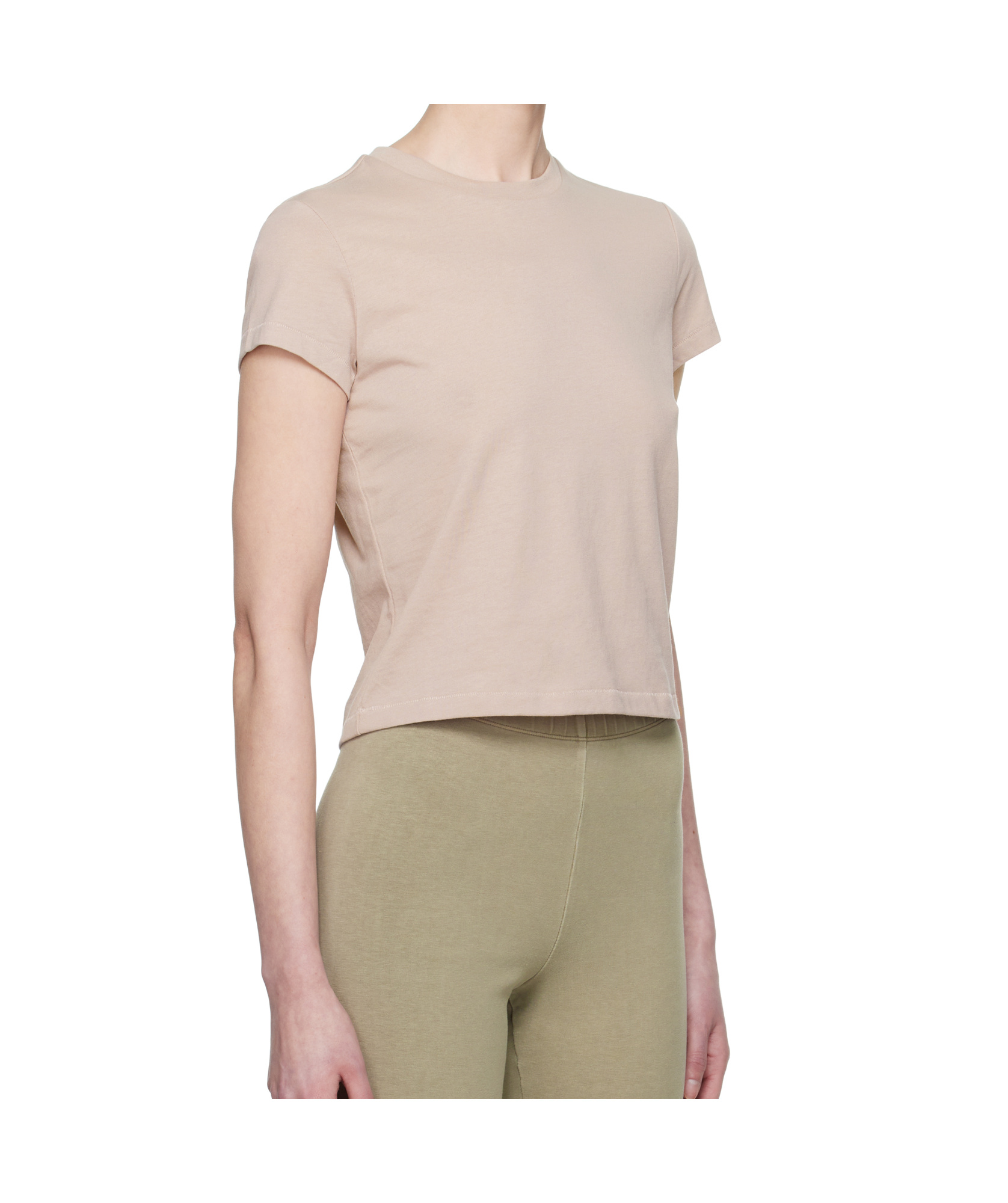 Skims Short Sleeve T-shirt In Light Brown