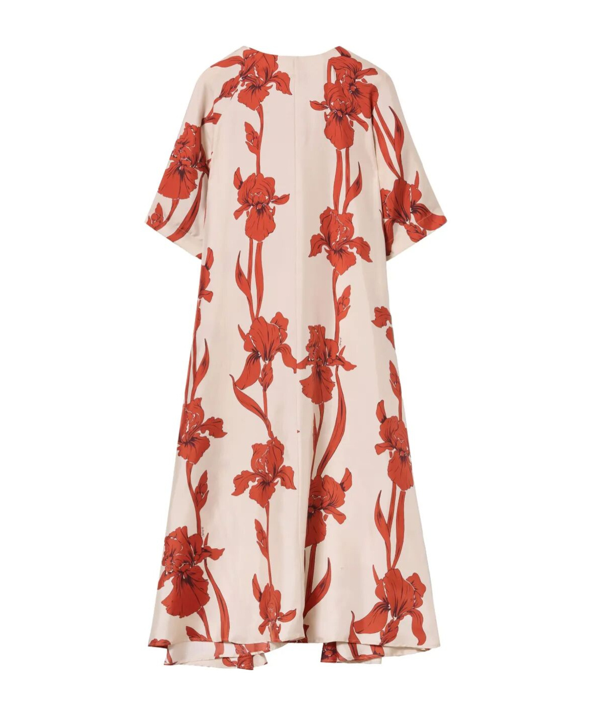 La Doublej La Double J Muumuu Printed Silk-satin Maxi Dress In Multicoloured