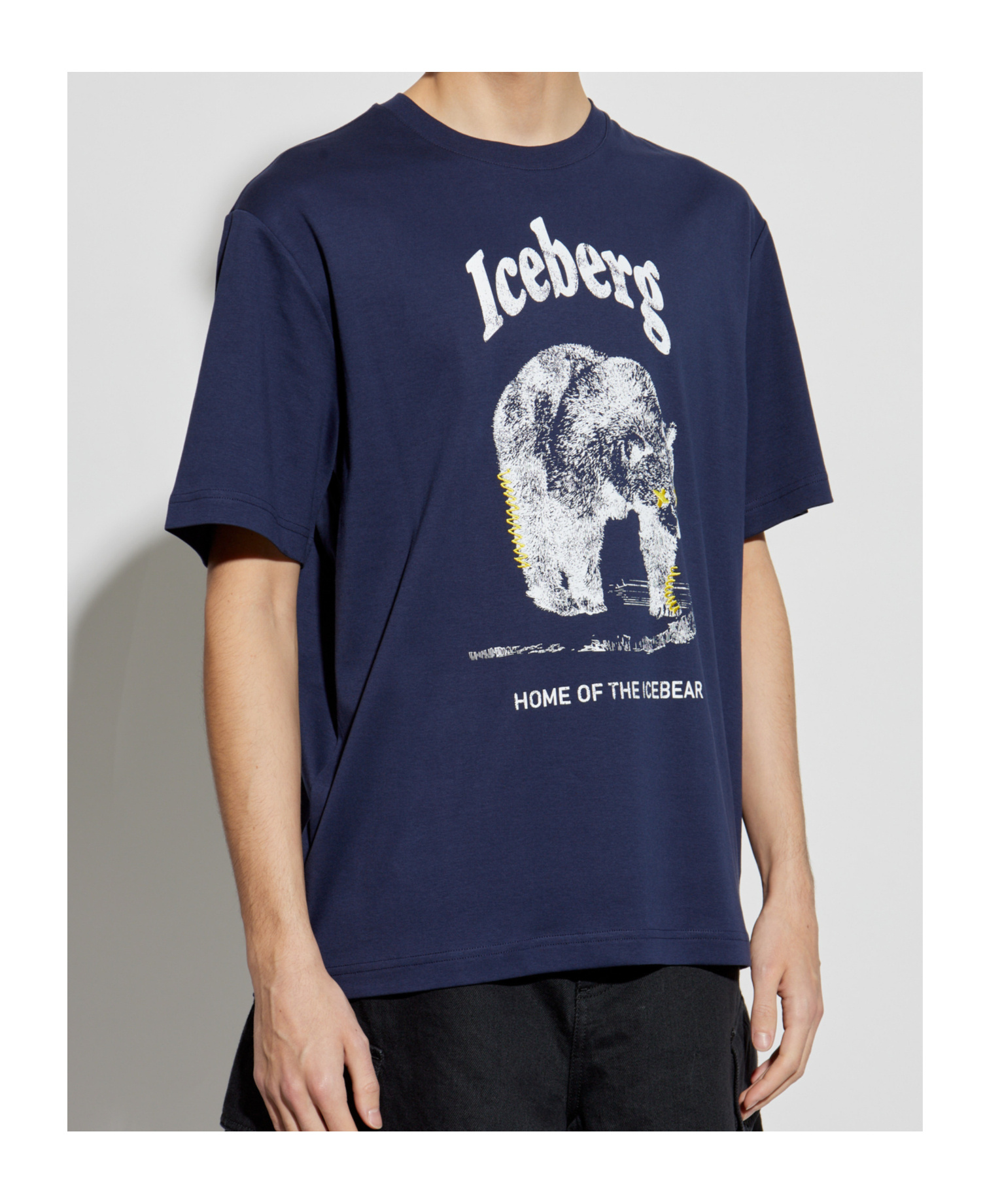 ICEBERG ICEBERG LOGO PRINTED CREWNECK T-SHIRT