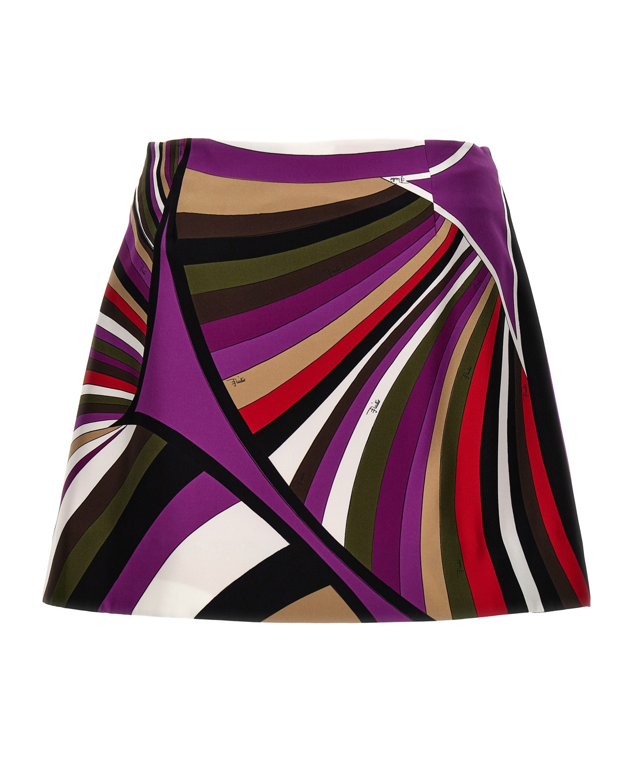 Emilio Pucci Printed Silk Skirt Skirts In Multicolor