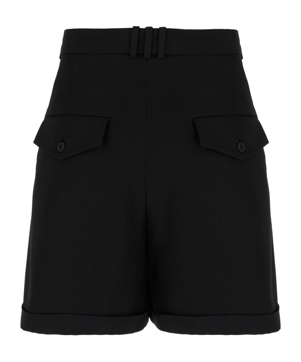 Balmain Wool Bermuda Shorts In Black