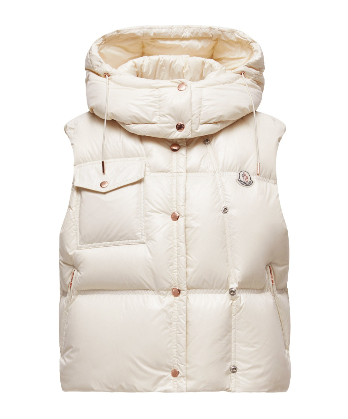 Moncler Pario Sleeveless Down Jacket In Neutral