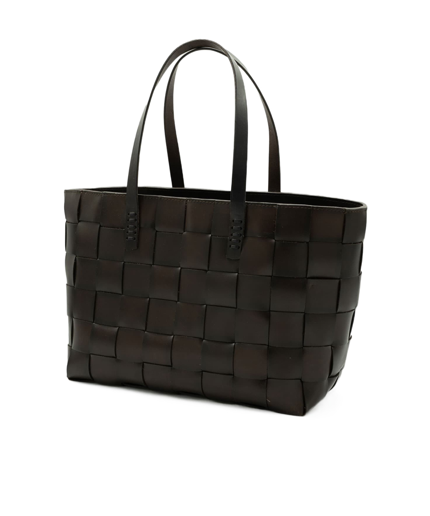 Dragon Diffusion Triple Jump Woven Leather Tote Bag In Black